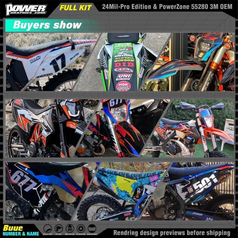 Team Powerzone Custom Graphics Backgrounds Decals 3M Stickers Kit Para ...