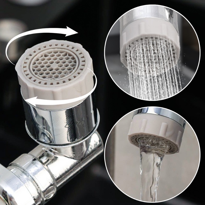 1080° Swivel Robotic Arm Extension Faucet Dual Mode Sprayer Head