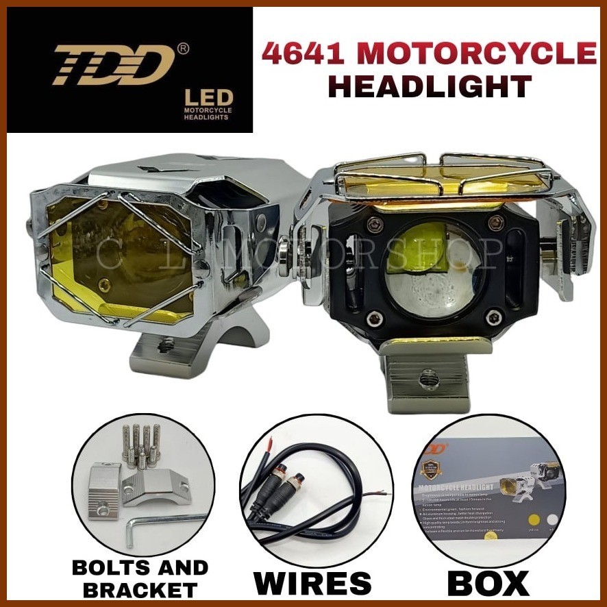⊙ TDD 4641 MOTORCYCLE HEADLIGHT 50WATTS WITH RELAY AND SWITCH (SET