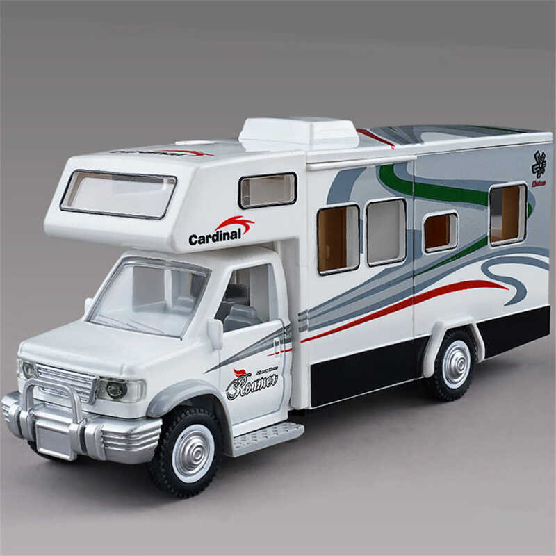 1:28 ∮ Alloy RV Caravan Vehicles Diecast Metal Camper Van Motorhome ...