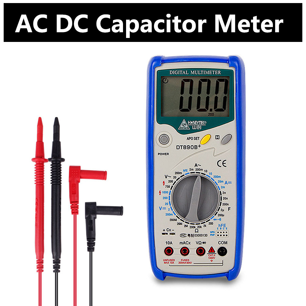 Professional Mini Digital Multimeter 2Nf 200Μf ESR Meter Capacitor