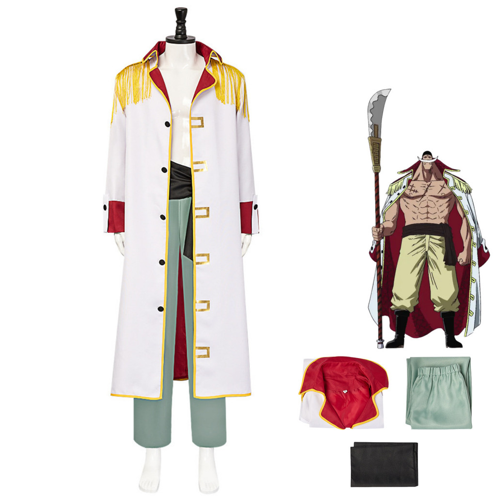 § Anime Edward Newgate Cosplay Costume Whitebeard Pirates Shock Fruit