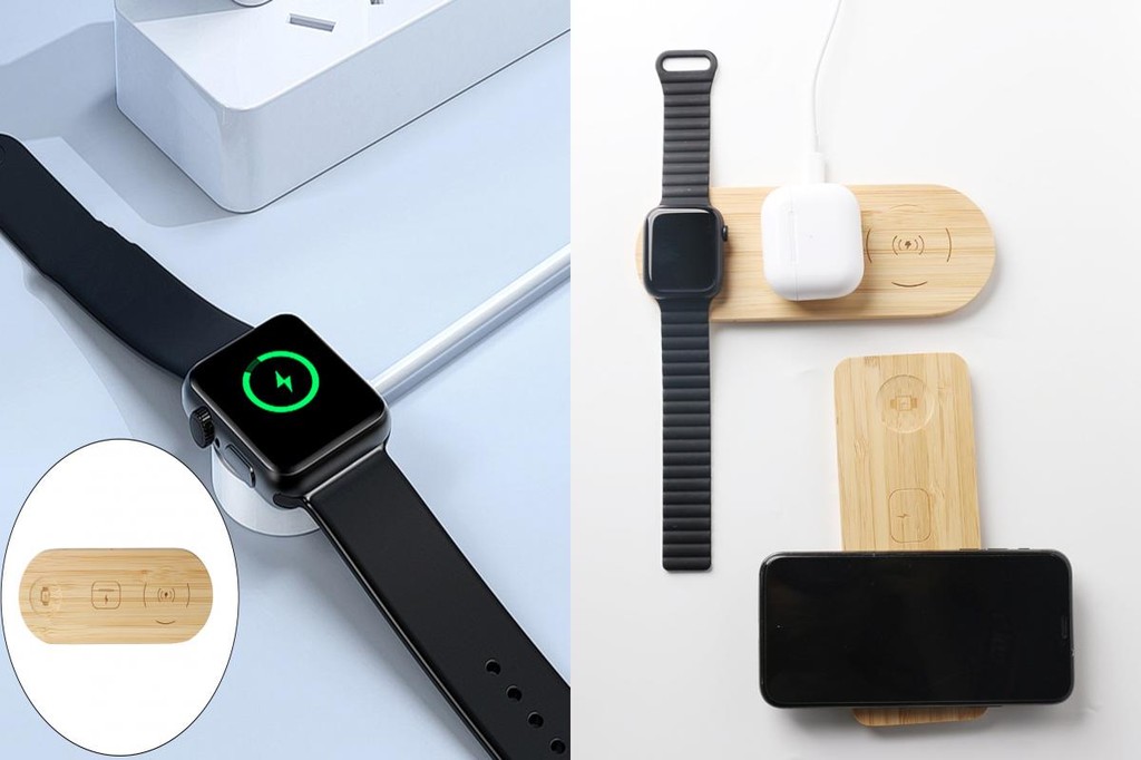 SRA ZK Stylish Wood Wireless Charger Fast Wireless Charging Pad 15w