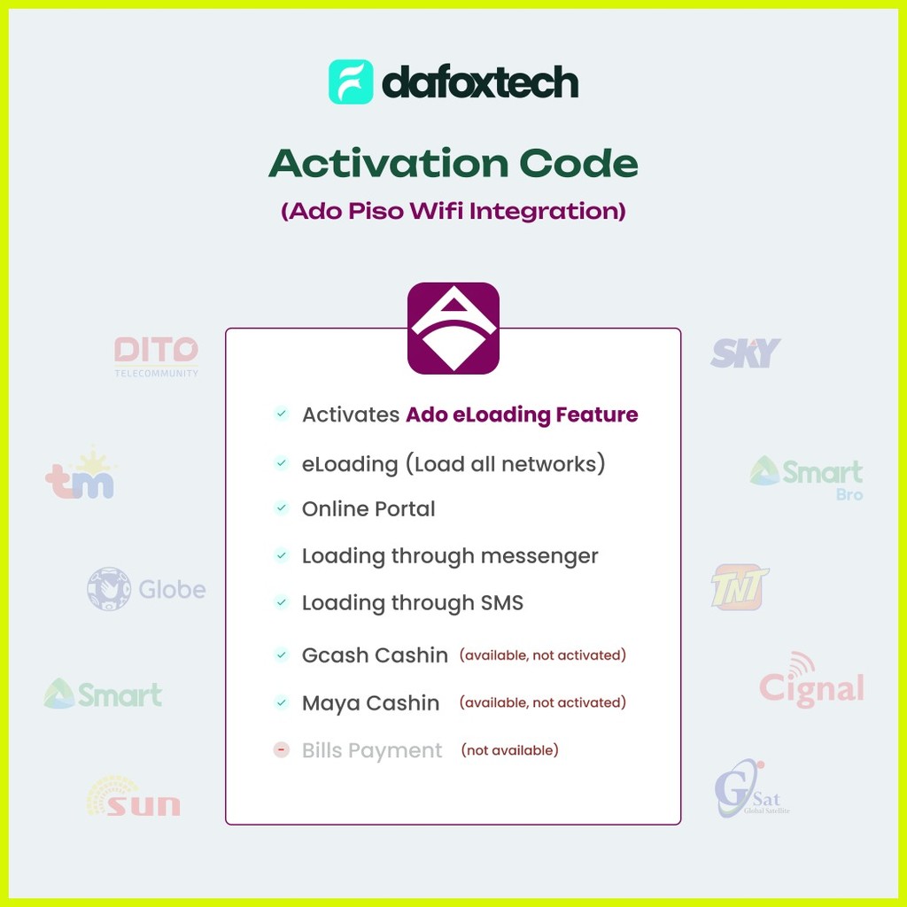 ๑ ADOPISOFT | E-loading Activation Code | Shopee Philippines