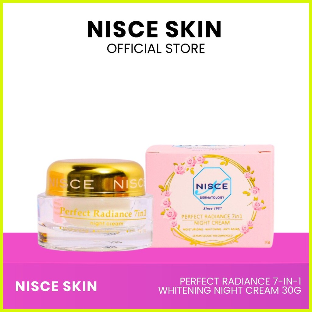 ♟ ¤ NISCE SKIN Perfect Radiance 7in1 Whitening Night Cream 30G | Shopee ...