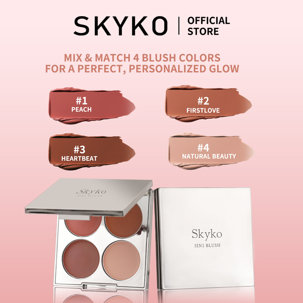 SKYKO Highly Pigmented Blush Highlighting and Contouring Palette ...