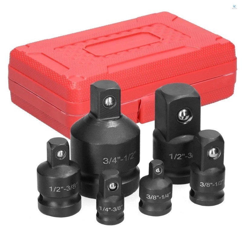 6PCS Impact Reducer & Sleeve Adapter Socket Wrench 1/4 1/2 3/8 3/4 ...