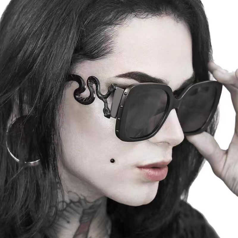 2025 Double-Headed Snake British Gothic Dark Sunscreen Sunglasses Anti ...