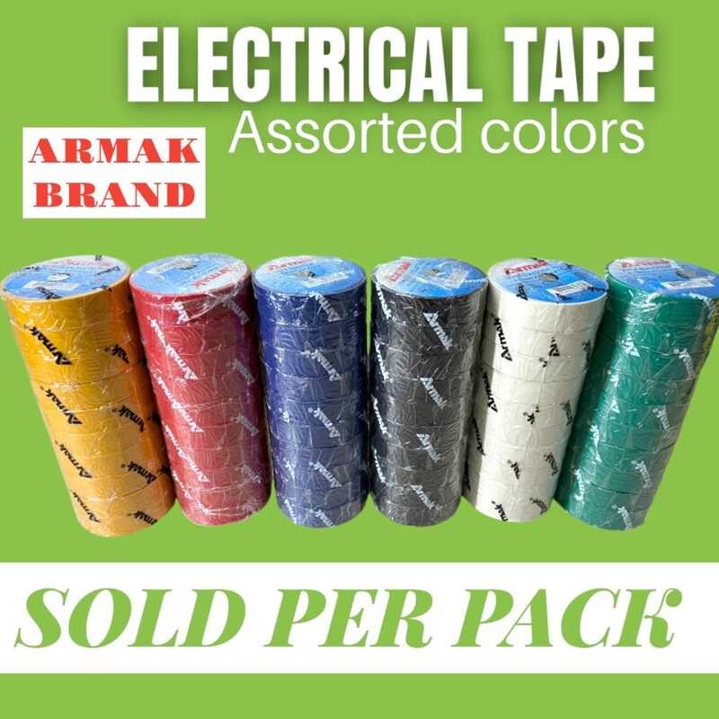 ARMAK ELECTRICAL TAPE 10Pcs (Large)Assorted SIZES X SOLD PER PACK ...