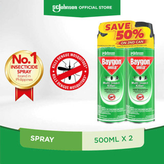 Baygon Shield Multi Insect Killer 500ml Twin Pack 