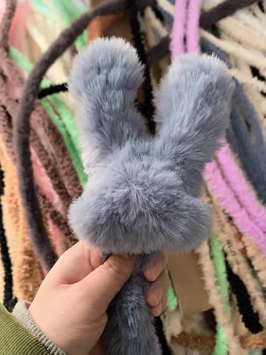 40mm Super Thick imitate Rabbit Fur Pipe cleaner big fuzzy wire ...