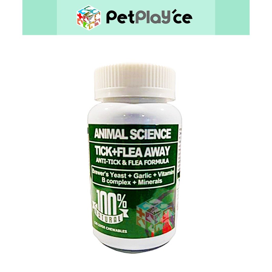 ♞Animal Science Tick and Flea Away Tablet 120 Chewable Tablets Meds