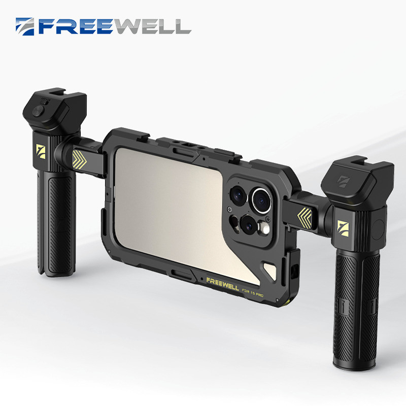 Freewell Phone Cage with Multifunction Tripod and Handles for iPhone 15