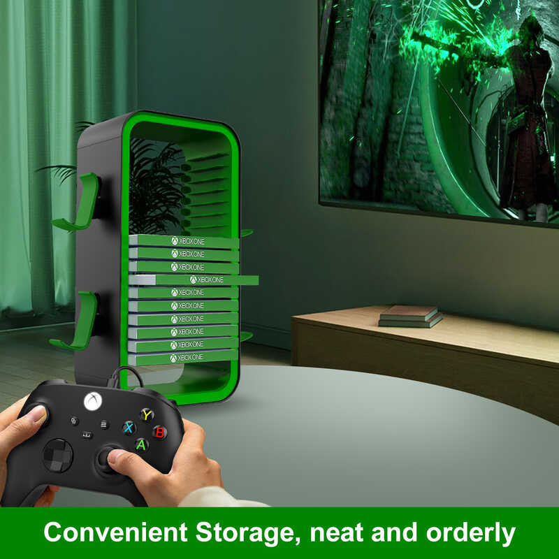 Game IVOPQ Yuvo Storage Tower - Universal Video Game Organizer for PS4 ...