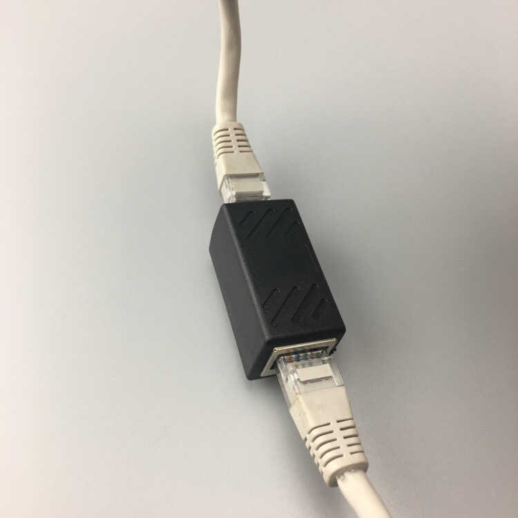Cable Coupler Extender Adapter RJ45 Network Gigabit Dual-Port Broadband ...
