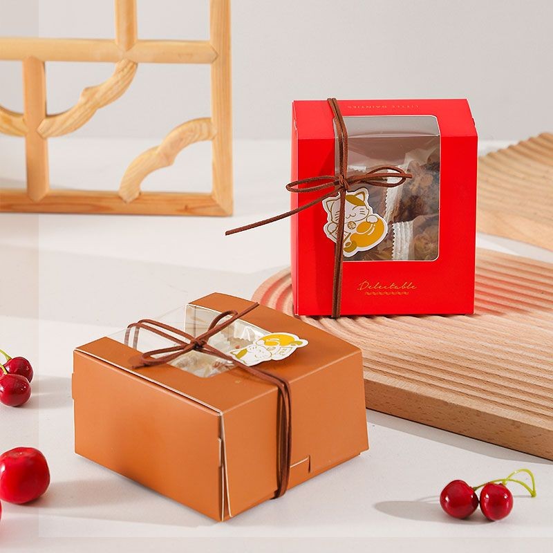 Glutinous Rice Boat Packaging Box Caramel Almond Dessert Baking ...