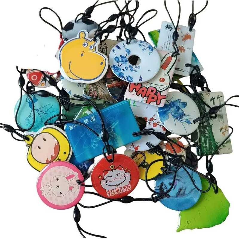 W 10/20/50/100Pcs UID RFID Tag Keyfob Changeable 1K S50 13.56Mhz IC NFC ...