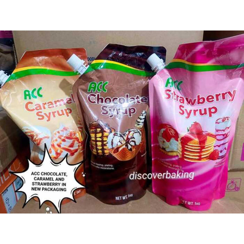 ACC Chocolate, Strawberry, Caramel 1 Liter (New Packaging) Ube ...