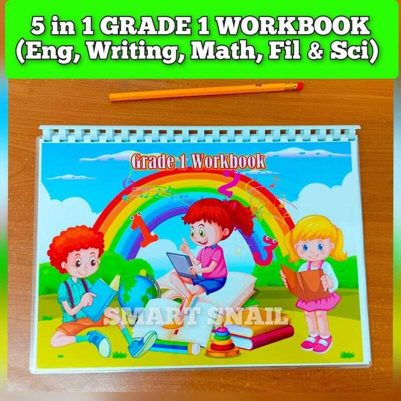 Grade 1 Workbook (English, Writing, Filipino, Math & Science) | Shopee ...