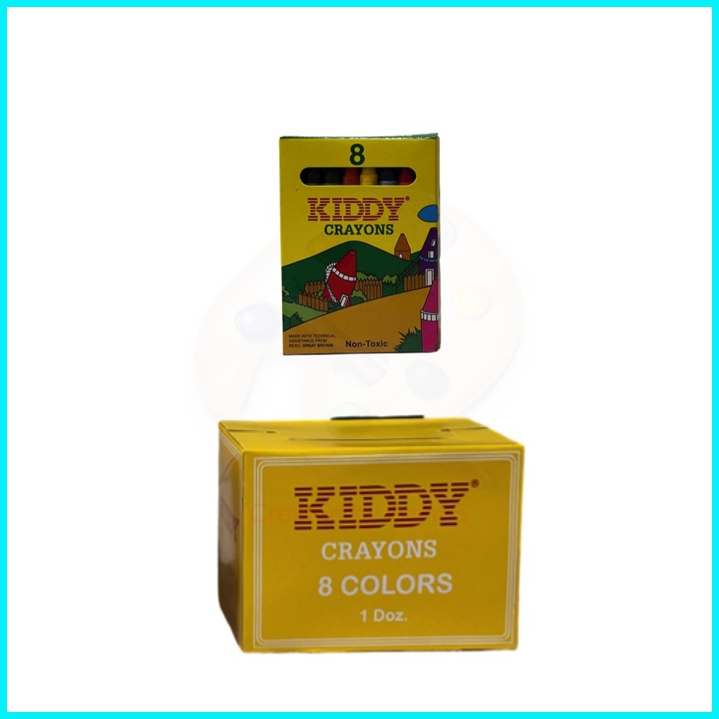 Kiddy Crayons Brilliant Colors 8 16 24 & Giant 8 Crayons Non-Toxic ...