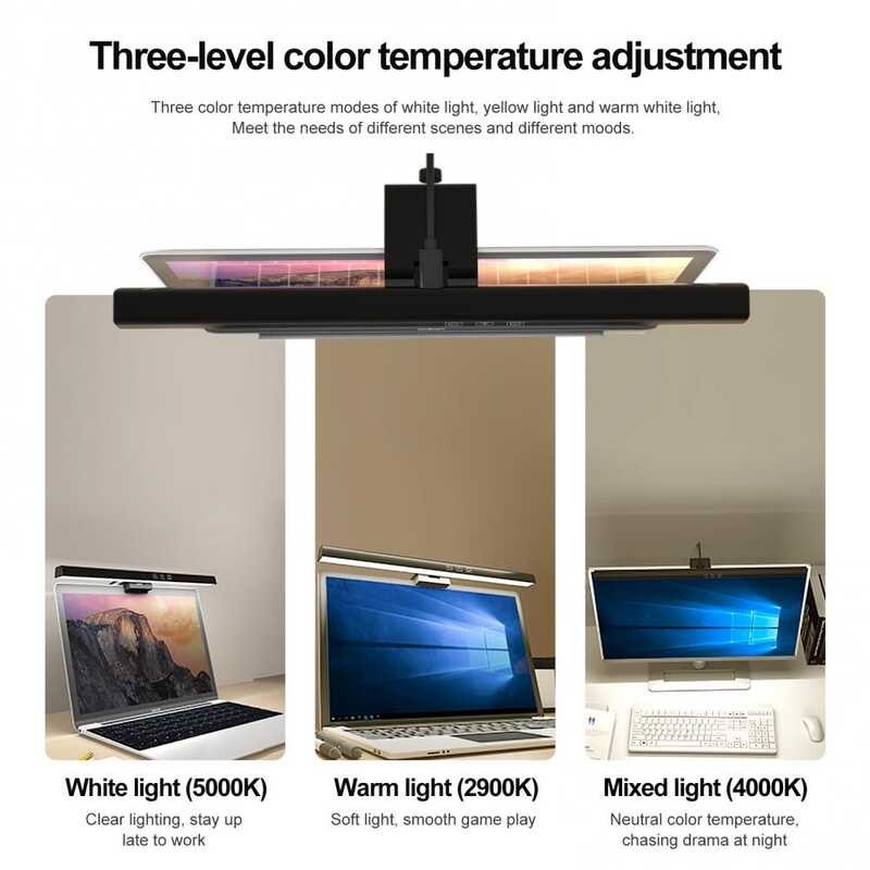Dimmable Desk LED Monitor PC Computer Laptop Screen Hanging Light Bar ...