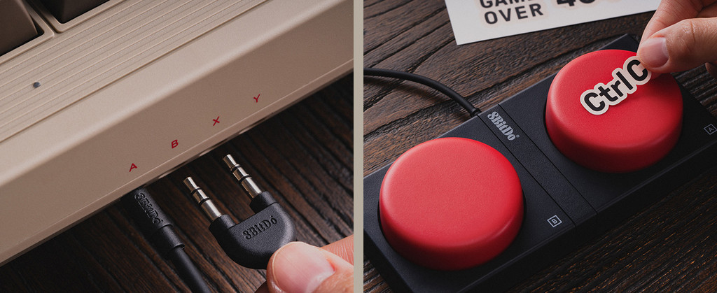 8BitDo Retro Mechanical Keyboard C64 Edition Bluetooth/2.4G/USB-C Hot ...