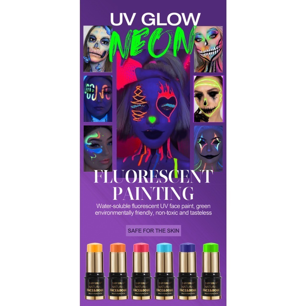 SAM SUGAR 1Pc Halloween Face Body Painting Stick Cream Waterproof UV