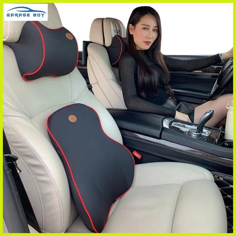 GARAGE BOY car Headrest Set Car Backrest Cushion Lumbar Pillow Rebound Memory Foam Shopee Philippines