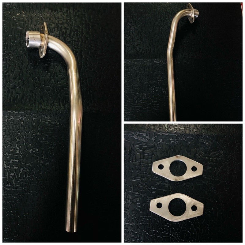 ♂ ♞Stainless Exhaust Muffler pipe with Flange Xrm110 wave100 xrm125