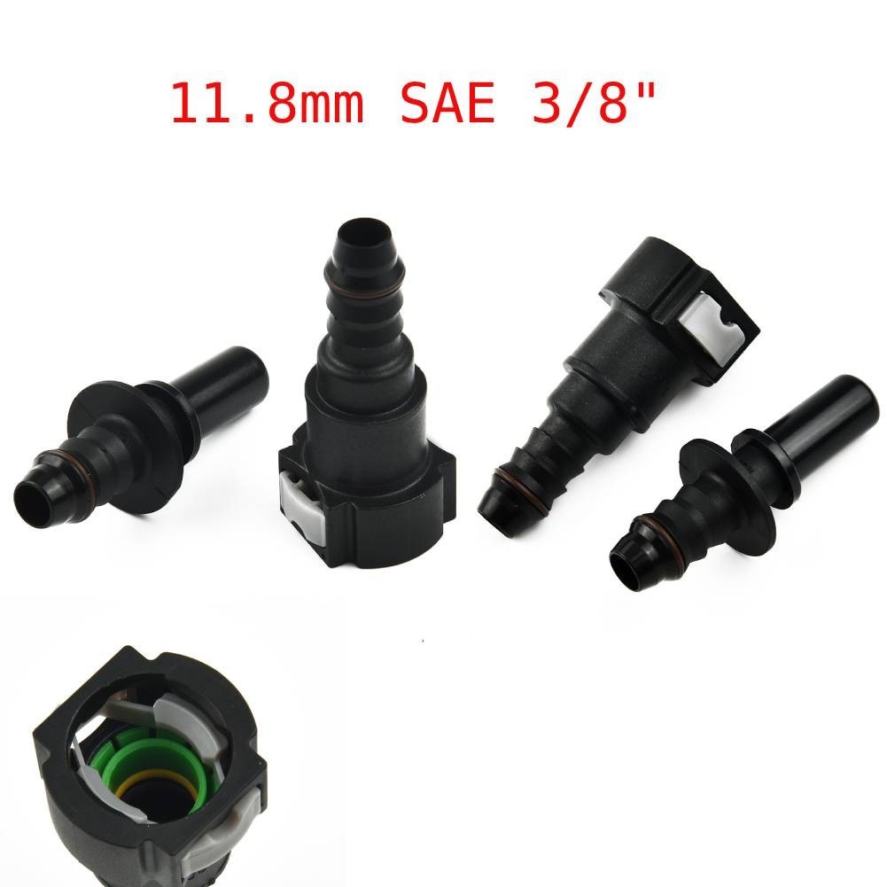 X AUTOHAUX 2 Set 15/32" 11.8mm SAE To 25/64" 10mm Fuel Line Hose Connector - View #6