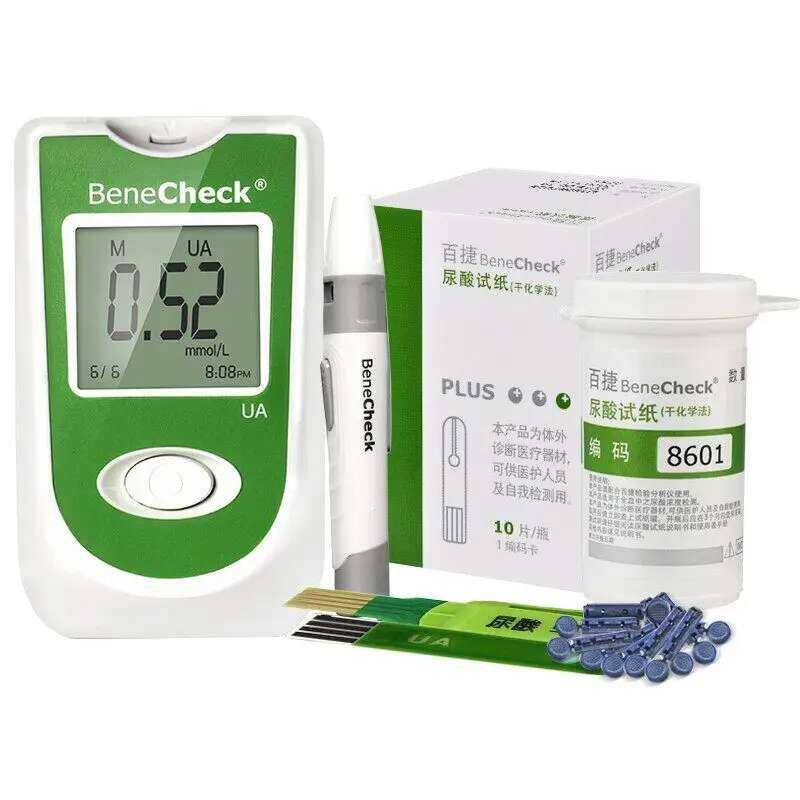 Uric Acid Analysis Meter Bene Check Test Strips Lancets Kit For ...