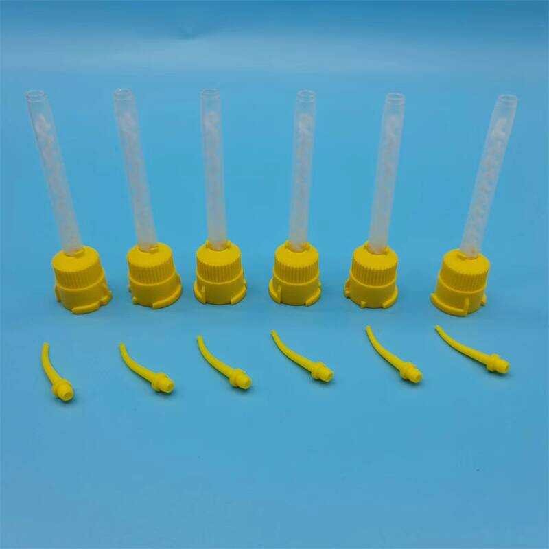 Dental Light Body Head Yellow Head Disposable Silicone Mixing Head Tip ...