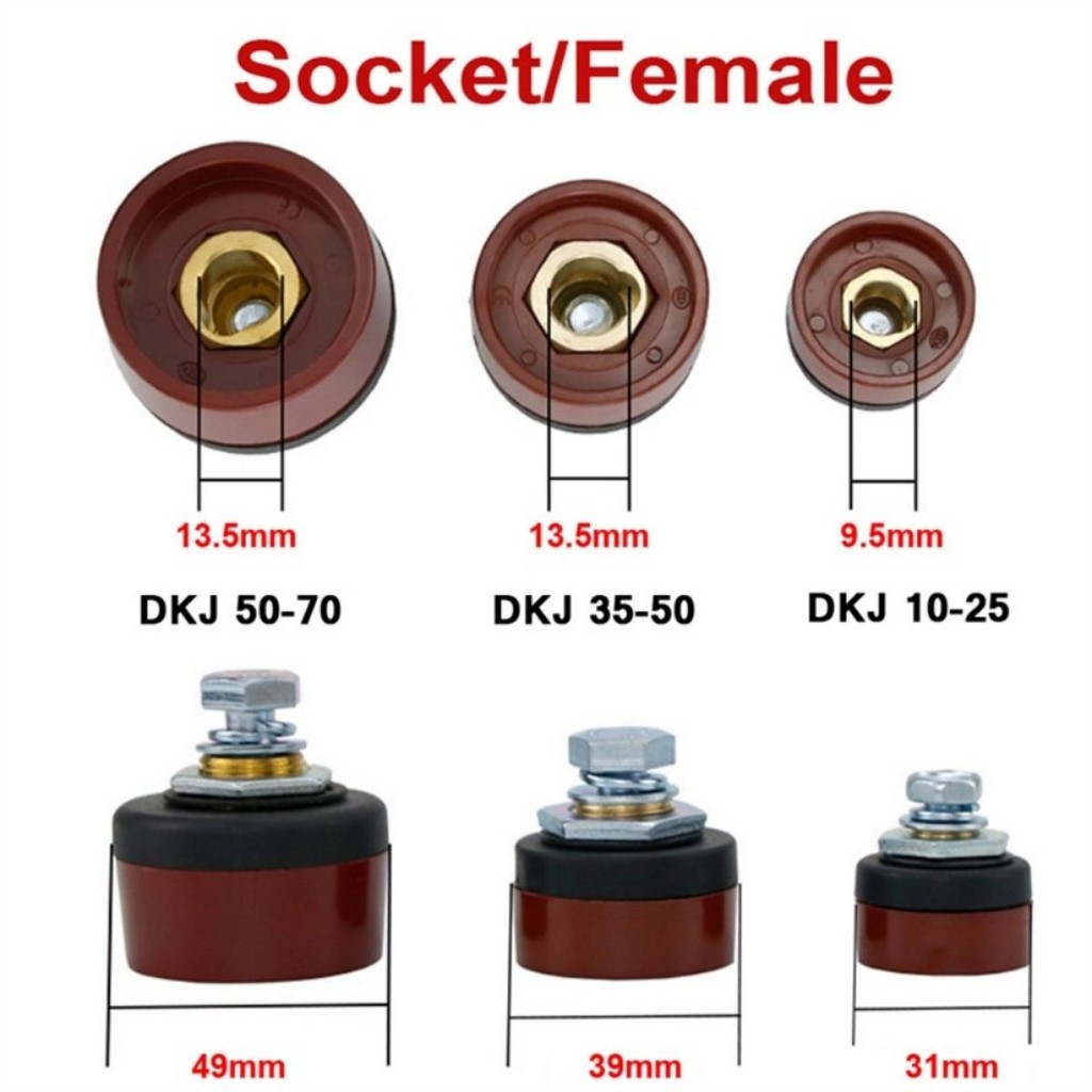 2 Pairs Welding Machine Socket Plug Quick Connector DKJ10-25 / DKJ35-50 ...