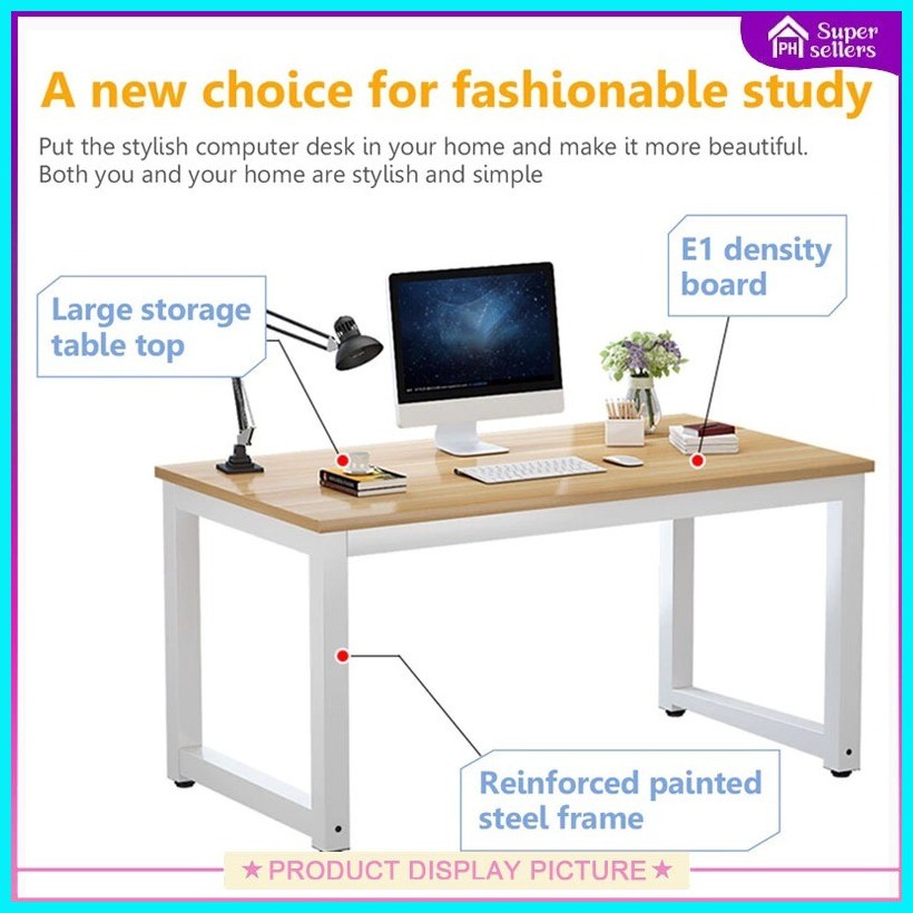 Multifunctional Sturdy Student Study and Modern Computer Desk Home ...