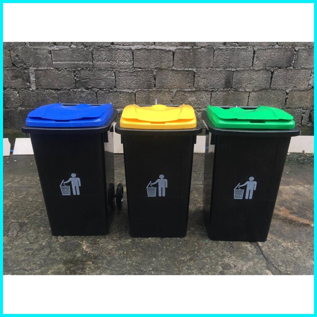 100L Nikko Trash Bin Trash Can with Wheels 100L Basurahan Garbage Bin ...