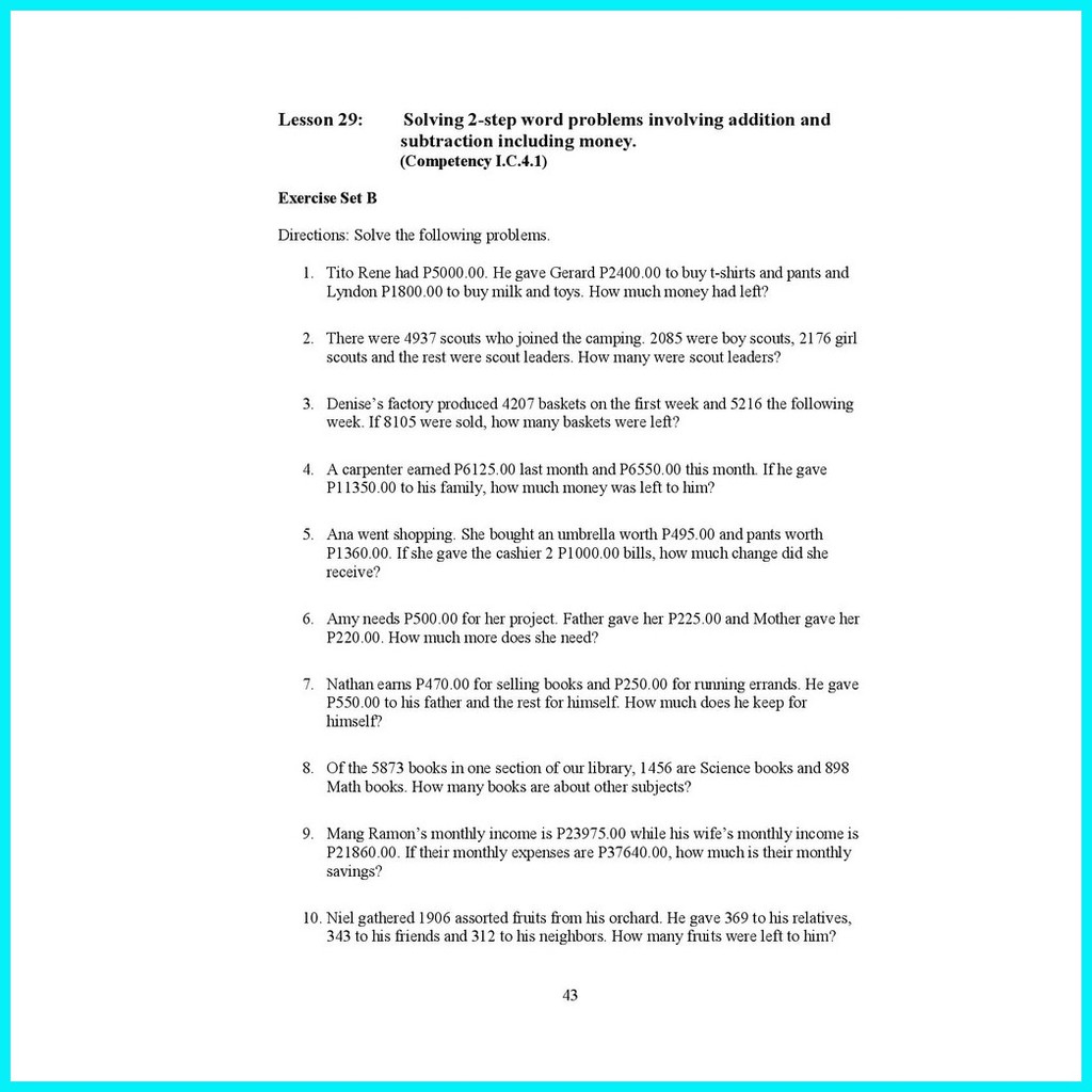Grade 4 Math Workbook from DepEd Tambayan - Colored Piso Print | Shopee ...