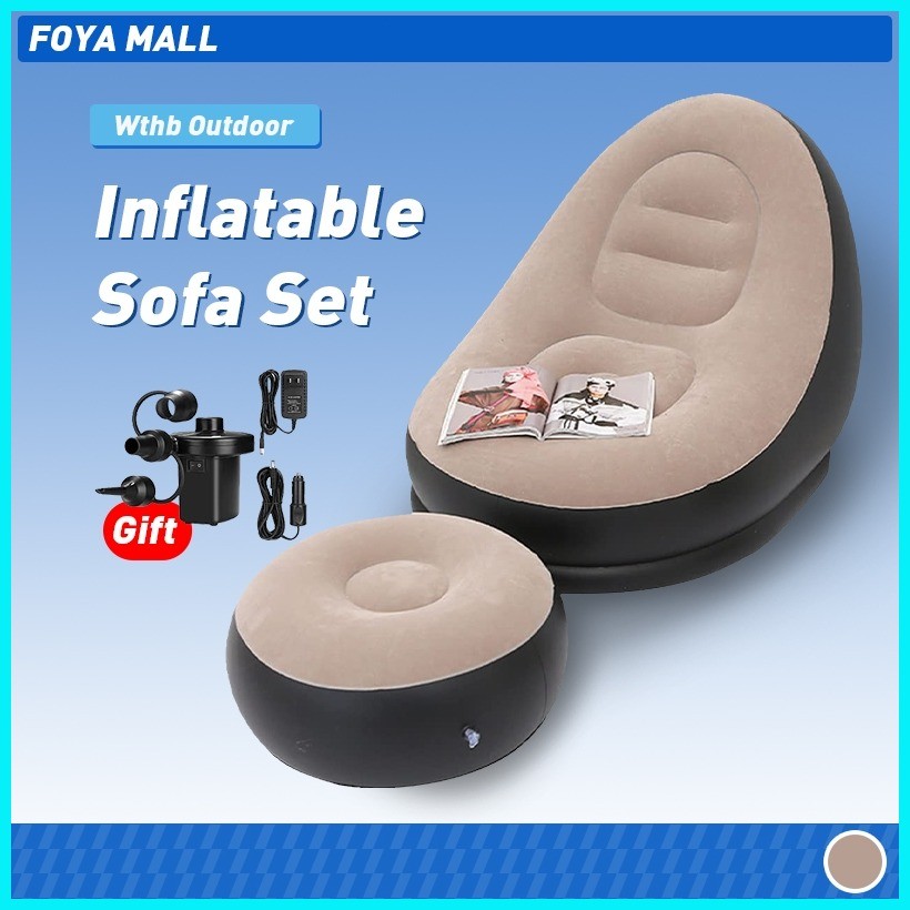 Inflatable Deck Chairs with Air Pump, Inflatable Patio Lounge Chairs ...