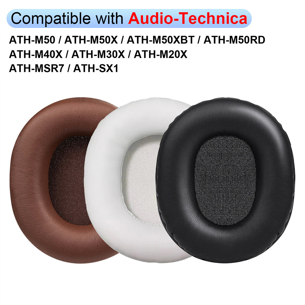 V-MOTA - Orejeras De Repuesto Para Auriculares Audio-Technica ATH M50X, M50XBT, M50, M40X, M30, M20 (1 Par
