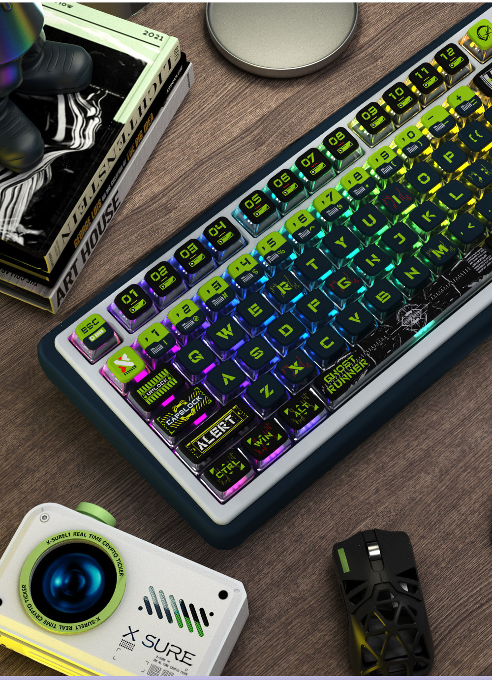 【Local Delivery】Ghostrunner Four Sided Shine Through Crystal Keycap MSA ...