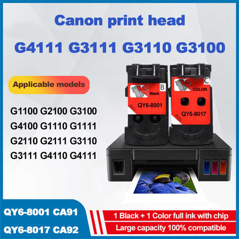 QY6-8001 QY6-8017 G3100 Canon Print Head For Canon Pixma G1100 G2100 G3100 G4100 G1110 G1111 G2110 G2111 G3110 G3111 G4110 G4111
