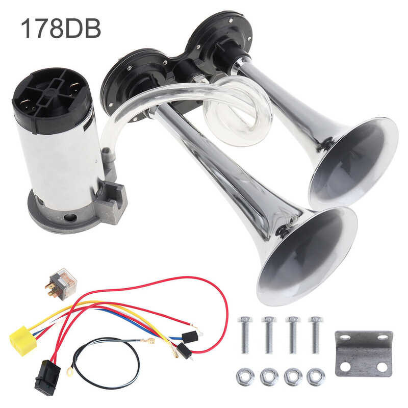 Dual Train Horn Kit For Truck 12V 178dB Air Horn With Compressors