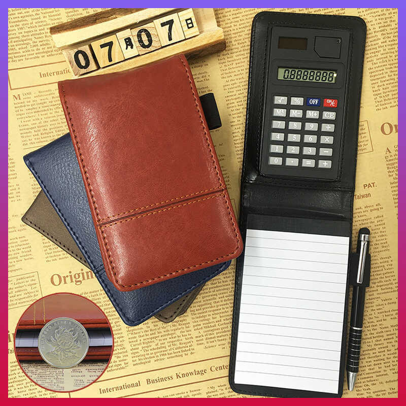 Lined Pocket Notepad Notebook na may 30 Sheets, Calculator at isang ...