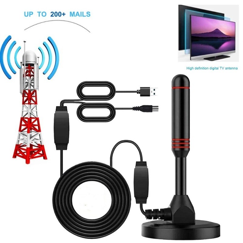 Indoor Magnetic Stick Antenna Digital TV UHF HDTV Signal antena USB ...
