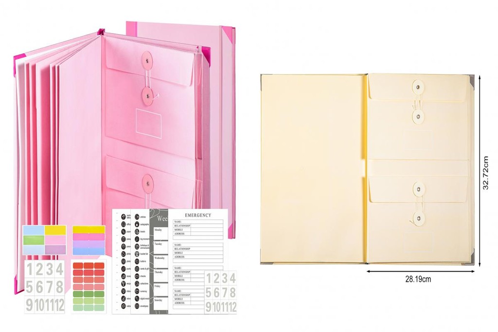 FreShone Elastic Closure Folder Legal Document Holder Family Document