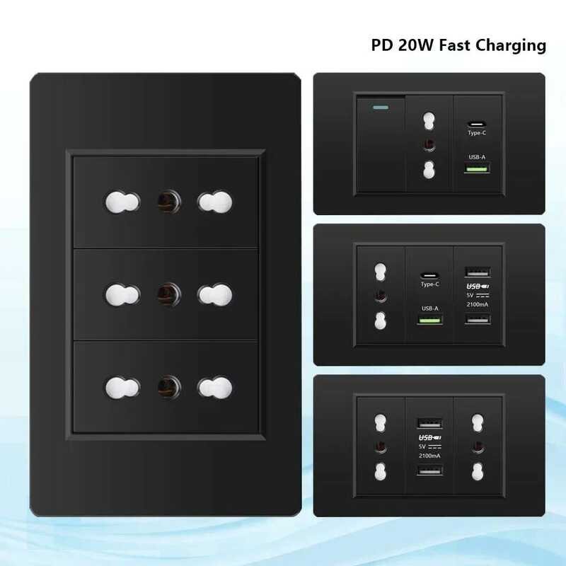 Tt Black Italy Chile Outlet With USB Smart Type-C 20W Fast Charging ...