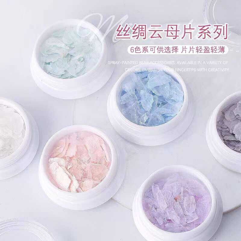 Internet Celebrity New Art Velvet Natural Shell Mica Flakes Ins Style ...