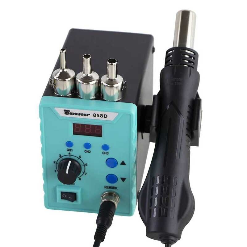Hot Air 858D BGA Rework Solder Station Heat Gun 220V 700W Hair Dryer ...