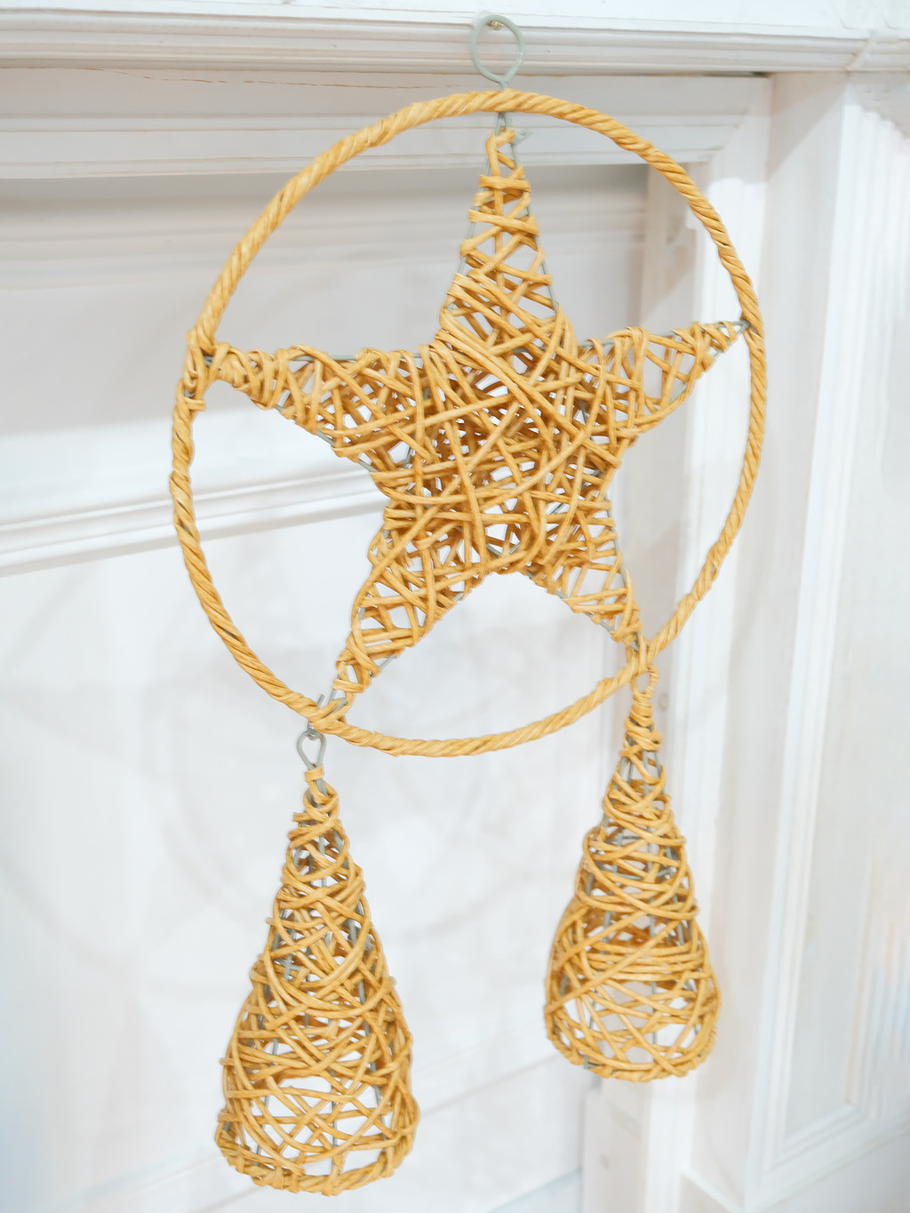 NUVOX Christmas Parol Rattan Handmade Christmas Star Hanging Ornaments ...