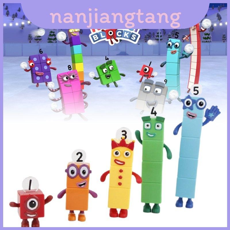 Numberblocks Cartoon Charming Figures Set With Colorful Transformable ...