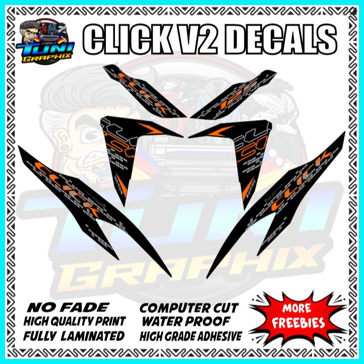 Click V2 New Indo Decals 2025 Black Series - High Quality Print ...